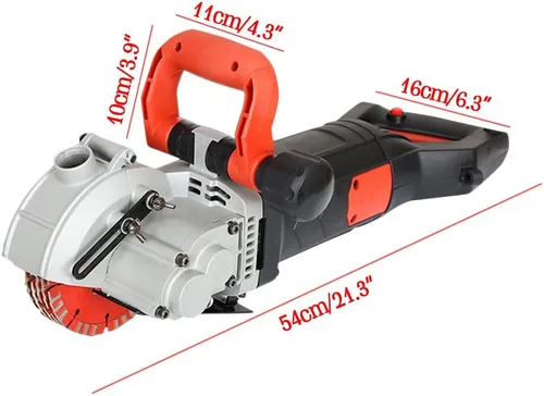 Miniatura 4 de Máquina de corte de ranura de pared de 110 V con caja de transporte Máquina de ranurado de pared de 4800 W Perseguidor de pared eléctrico