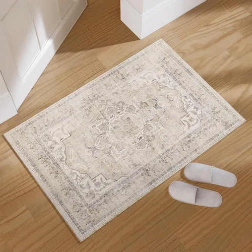 Miniatura 125 de Alfombra de pasillo lavable antideslizante: alfombra de cocina de 2 x 6 pies, resistente a las manchas, con parte trasera de goma, alfombra suave