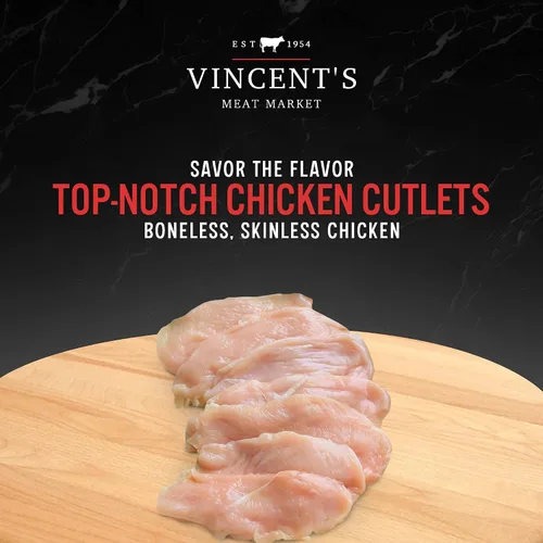 Miniatura 2 de Vincent's Meat Market Chuletas de pollo, totalmente naturales, de primera calidad, sin hueso, sin piel, gruesas, 8 libras (4 paquetes de 2 libras)