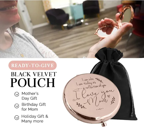 Miniatura 5 de Regalos para madre de la novia de parte de su hija, espejo compacto, regalos para madre del novio de parte del hijo, regalos sentimentales
