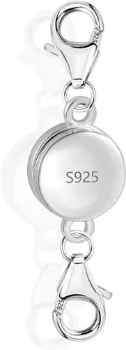 Miniatura 13 de Collar magnético de corazón de oro de 14 quilates, cierres y cierres de plata de ley 925, cierre de langosta doble, cierres magnéticos de joyería