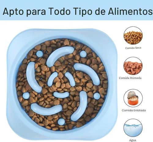 Miniatura 6 de MateeyLife Cuencos de alimentación lenta para perros, 2 unidades, cuencos rompecabezas antiasfixia para comida de perros, alimentación interactiva