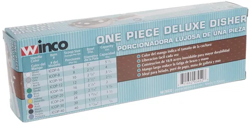 Miniatura 6 de Winco ICOP-6 - Plato de helado con mango blanco, tamaño 6, 5.5 onzas, acero inoxidable