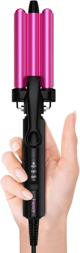 Miniatura 10 de FARERY Plancha de Rizar Mini Onduladora, 1/2 Pulgada, Rizador de Cabello para Mujeres con Ondas de Playa, Infundido con Queratina y Aceite de Argán