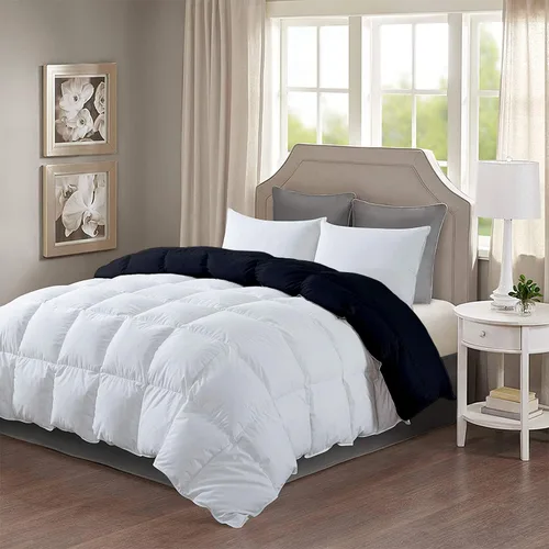 Miniatura 23 de Edredón reversible alternativo para todas las estaciones (negro y borgoña) tamaño California King 102 x 96 pulgadas, 1 edredón con pestañas