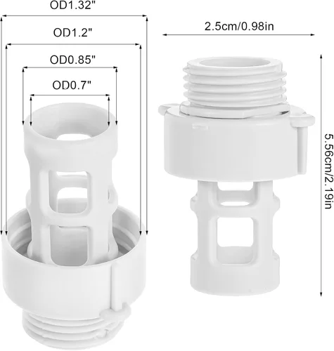 Miniatura 2 de Grevosea Paquete de 2 conectores de drenaje de piscina, conector de tapón de drenaje de manguera de jardín 10184 para piscinas redondas Intex