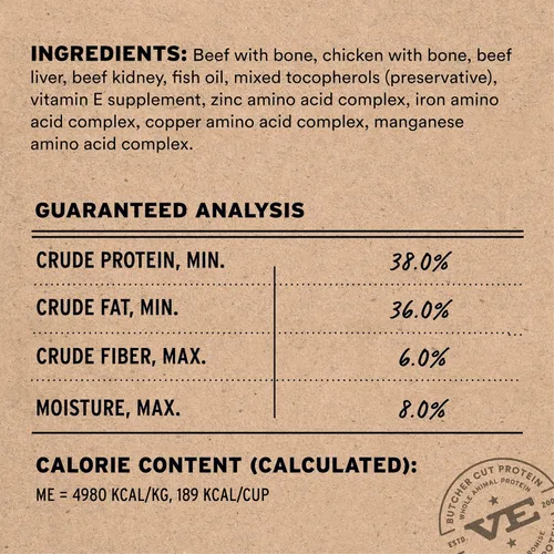 Miniatura 3 de Vital Essentials Comida para Gatos de Carne de Res y Pollo Cruda Liofilizada en Trocitos Suaves - Comida o Mezclador 99% Carne de Res, Pollo
