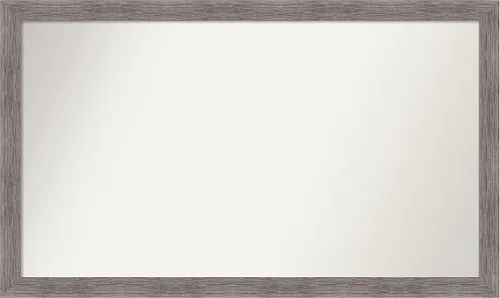 Miniatura 48 de Amanti Art Espejo de baño gris para sobre el fregadero, 31 x 48 pulgadas, espejo de tocador rectangular estrecho de color gris, marco de madera