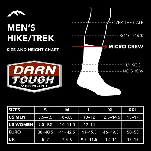 Miniatura 4 de Darn Tough Men's Light Hiker Micro Crew Lightweight with Cushion Sock (Style 1972)