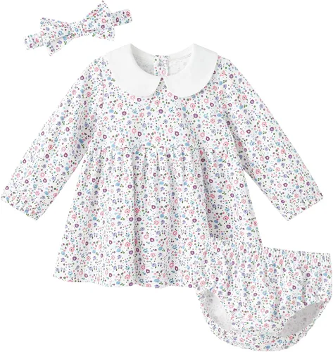 Miniatura 44 de pureborn Vestido de bebé niña 0-24 meses