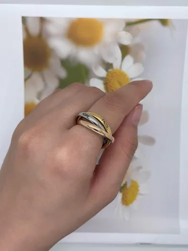 Rae Zack - Anillos giratorios de acero inoxidable para la ansiedad, anillos para mujeres y hombres, anillo para aliviar el estrés, anillo triple