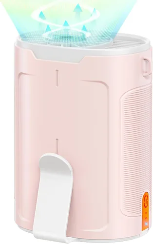 Miniatura 9 de Ventilador portátil AI 2025 recargable, 4 velocidades 6600 RPM fuerte flujo de aire, ventilador de cintura personal con hasta 25 horas de tiempo