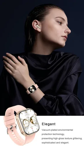 Miniatura 5 de Reloj inteligente con auriculares para mujer, 2 pulgadas HD (respuesta/hacer llamadas) 2 en 1 relojes inteligentes y auriculares, más de 100 modos