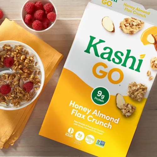 Miniatura 4 de Kashi Go - cereal para desayuno, miel de almendras Flax Crunch, proyecto verificado sin OMG, caja de 14 onzas (4 cajas)