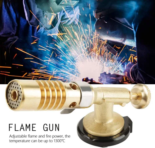 Miniatura 3 de Antorcha de cocina BBQ Llama Camping Profesional Portátil Latón Cocina Cocina Gas Butano Antorcha Culinaria Soldadura BBQ Pistola de llama Kit