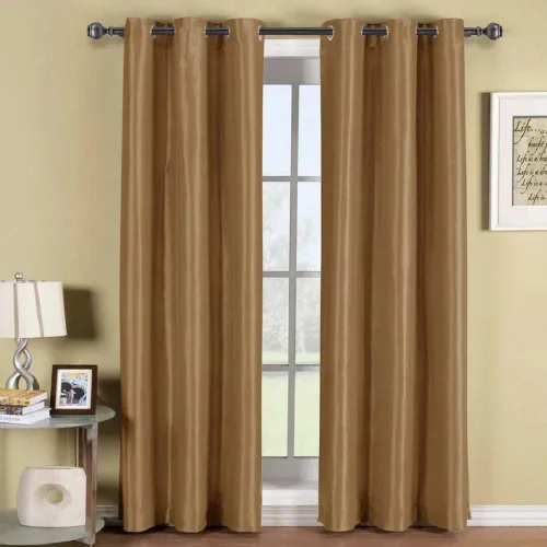 Miniatura 16 de Royal Tradition Cortinas opacas de 42 x 63 pulgadas, juego de 2 paneles de cortinas doradas con aislamiento térmico para oscurecer la habitación