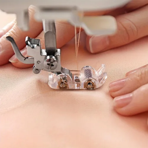 Miniatura 6 de Prensatelas para máquina de coser con rodillos a presión, se adapta a todos los cantantes a presión de vástago bajo, Brother, Babylock, Euro-Pro