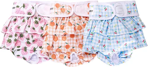 Miniatura 12 de Avont Paquete de 3 Pañales Lavables para Perras Hembras, Cubiertas de Pañales Reutilizables para el Período de Perritas en Ciclo de Celo