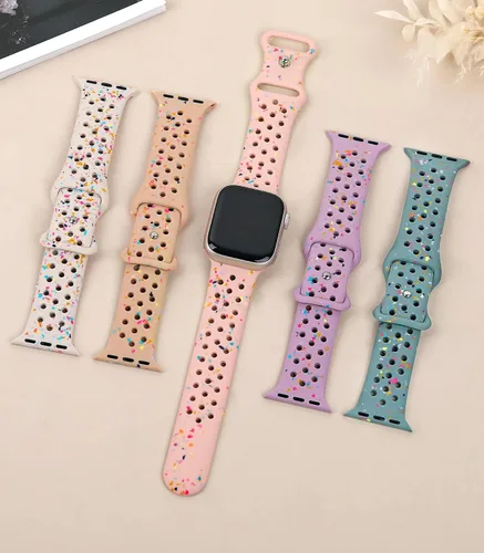 Miniatura 6 de Correas de silicona compatibles con Apple Watch Band de 1.496 in 1.575 in 1.614 in 1.654 in 1.732 in 1.772 in 1.811 in 1.929 in, correa deportiva
