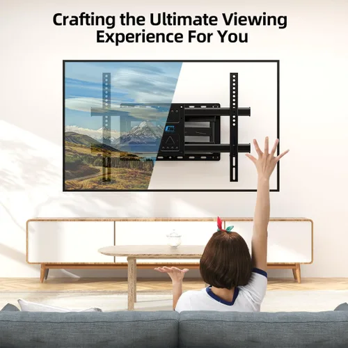 Miniatura 8 de HOME VISION - Soporte de pared para TV de movimiento completo para televisores de 32 a 85 pulgadas de hasta 59.8 kg, compatible con pernos de madera