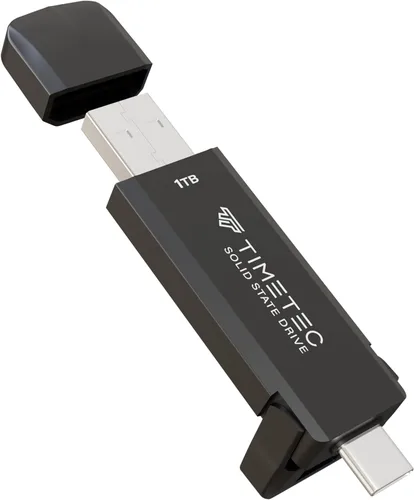 Timetec 1TB Pro USB 3.2 Gen 2 Tipo-C/Tipo-A SSD Velocidad de lectura 1000MB/s Unidad de estado sólido Stick para iPhone 15/Android/Tablet/Windows/Mac