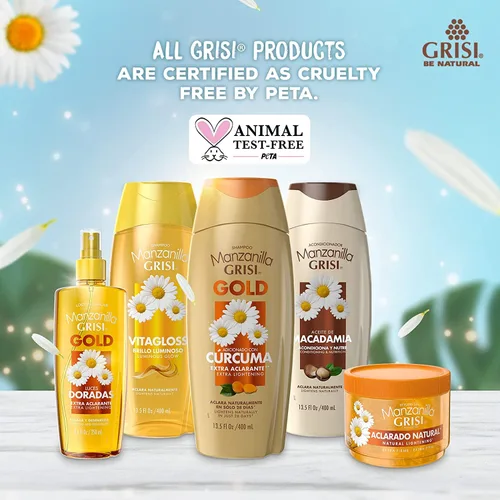 Miniatura 5 de Grisi Acondicionador de Manzanilla, Acondicionador para el Cabello con Extracto de Manzanilla, Aclara Naturalmente tu Cabello mientras agregas