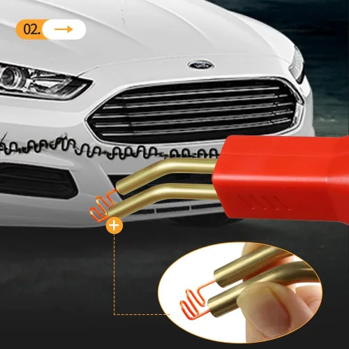 Miniatura 5 de Kit de Reparación de Parachoques de Coche con Soldador de Plástico, 6 Tipos 1050 Grapas Kit de Soldadura de Plástico Kit de Reparación