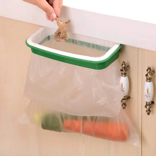 Lunies Soporte de Bolsa de Basura de Plástico Sobre el Gabinete para Cocina, Bote de Basura Debajo del Fregadero, Soporte de Bolsa de Comestibles