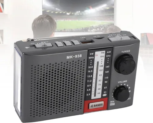 Miniatura 6 de Radio portátil AM FM para personas mayores, estéreo AM FM SW bandas completas Radio vintage con antena, perilla de sintonización grande, linterna