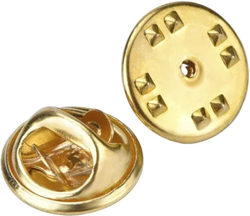 Miniatura 2 de Onwon 30 piezas de latón mariposa Cluth Insignia Insignia Embragues – No requiere herramientas, cierre de pasador de metal a granel, cierre de Dorado