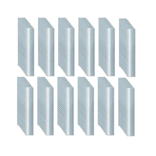 Miniatura 177 de Cinta reflectante blanca de 4 pulgadas, adhesivo de seguridad de advertencia impermeable para exteriores (10 pies)