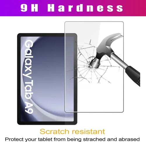 Miniatura 4 de Paquete de 2 protectores de pantalla para Galaxy Tab A11/A9 de 8.7 pulgadas 2025/2023, protector de película de vidrio templado para tableta Samsung