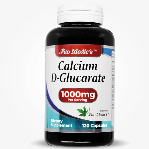 Laboratorio - d-glucarato de calcio, calcio 1000 mg -120 cápsulas, suplemento de calcio - apoyo para la menopausia - armonía hormonal -