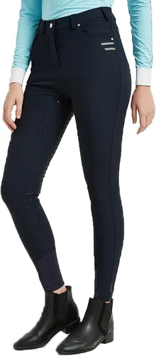 Miniatura 4 de FunRiding Pantalones de montar a caballo con agarre de silicona para mujer Cintura media con visera delantera