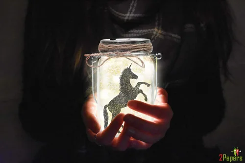 Miniatura 5 de 2Pepers Kit de Manualidades DIY de Luz Nocturna de Hadas y Unicornio (Paquete de 2), Frascos de Linterna de Hadas Artes y Manualidades para Niñas