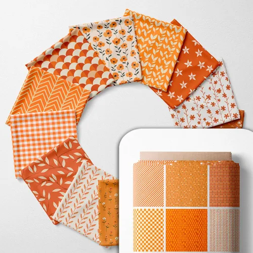 Miniatura 169 de Paquete de tela de algodón de color sólido, 50 cuadrados precortados (8 x 8 x 8 pulgadas), 100% algodón, 120 GSM, fabricado en Türkiye