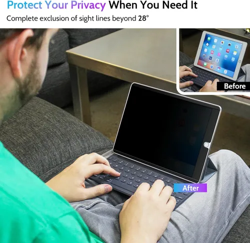Miniatura 2 de Peslv Protector de pantalla magnético de privacidad para iPad de 9ª, 8ª, 7ª generación de 10.2 pulgadas, iPad Air 3ª y iPad Pro de 10.5 pulgadas