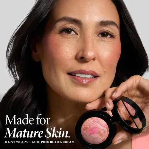 Miniatura 10 de LAURA GELLER NEW YORK Blush-n-Brighten - Rubor horneado marmoleado para mejillas - Tono Pink Grapefruit (pomelo rosado), acabado satinado - Color 05