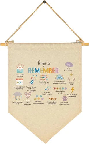Miniatura 8 de Fomenta - Regalos de Decoración de Pared para Guardería, Aula, Sala de Juegos, Dormitorio, Puerta Principal, Bandera de Mentalidad de Crecimiento
