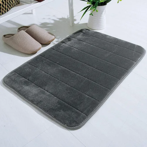 Tapete absorbente de memoria suave, tapete de baño de microfibra antideslizante suave para el suelo, 24 x 17 pies, tapete de goma para decoración de