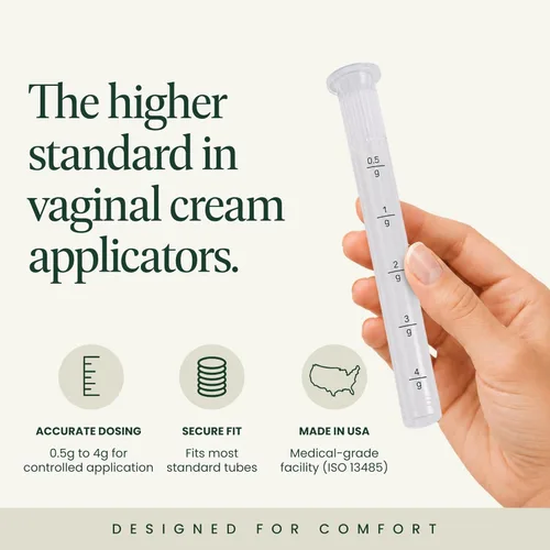 Miniatura 2 de NewLife Naturals Aplicadores vaginales desechables paquete de 60 – Aplicadores de crema vaginal roscada con marcas de dosificación – Envueltos