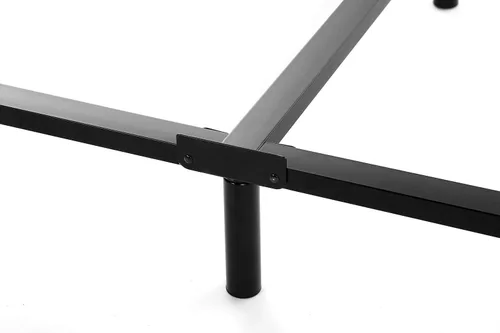Miniatura 6 de Estructura de cama de metal de 9 patas, tamaño Queen, 18 cm, para juego de colchón y tarima, color negro, Metal, Negro