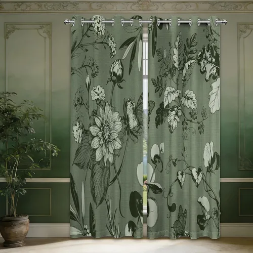 Miniatura 33 de Cortinas opacas negras y doradas, cortinas modernas de mediados de siglo para dormitorio, sala de estar, 63 pulgadas de largo, juego de 2 paneles