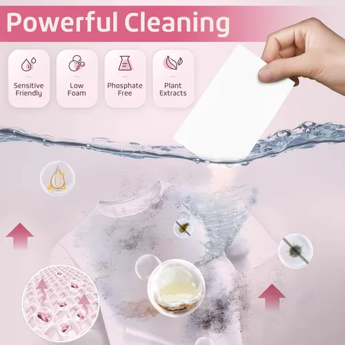 Miniatura 4 de Hoja de detergente para ropa Poesie fragancia Berry Burst 160 hojas sin envases de plástico sin líquidos desordenados en polvo para acampar, viajes