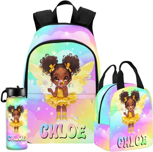 Miniatura 101 de Texto personalizado Elefante desgaste gafas mochila mochila mochila casual Daypack bolsa para mamá niñas, color86-4, Mochilas Daypack