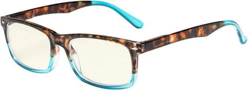 Miniatura 8 de Eyekepper - Paquete de 2 lentes anti luz azul para hombres, lentes bloqueadores de luz azul para computadora, anti fatiga visual, color negro