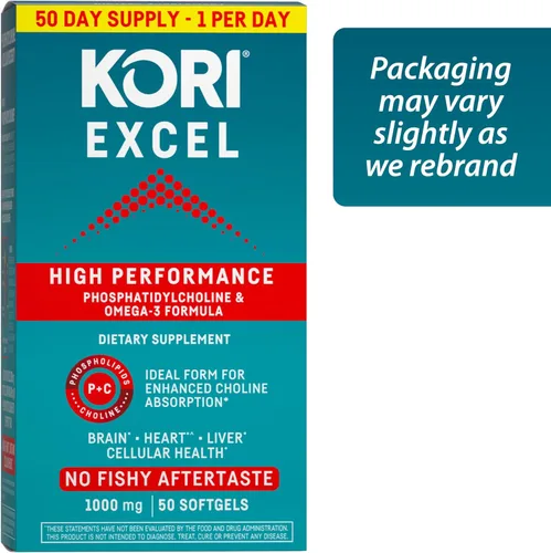 Miniatura 5 de Kori Krill Excel Krill Oil 1000mg Suplementos con EPA y DHA, fórmula de PC de alto rendimiento para máxima absorción, fuente sin OMG, 50 cápsulas