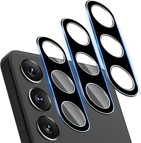 DEERLAMN [Paquete de 3 protectores de lente de cámara para Samsung Galaxy S24+ Plus (6.7 Pulgadas), dureza 9H, antiarañazos, fácil instalación,