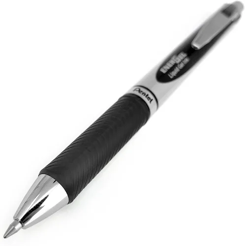Miniatura 2 de Pentel EnerGel XM BL77 - Bolígrafo retráctil de tinta de gel líquido, 0.028 in, 52% reciclado, cartera de 9 unidades, color negro