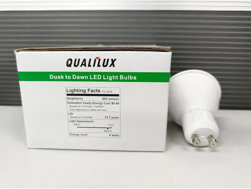 Miniatura 4 de Qualilux Bombillas de luz del atardecer al amanecer, bombillas LED de detección de luz automática para exteriores, luz diurna, MR16 GU10 paquete
